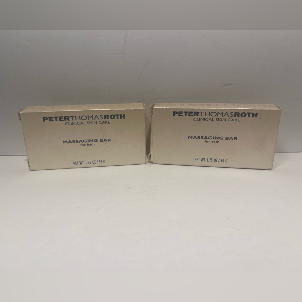 2 x Peter Thomas Roth Massaging Bars For Bath 1.75oz./Bar NEW